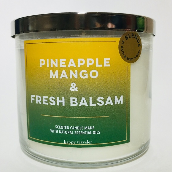 Bath & Body Works Other - PINEAPPLE MANGO & FRESH BALSAM 3 Wick Candle